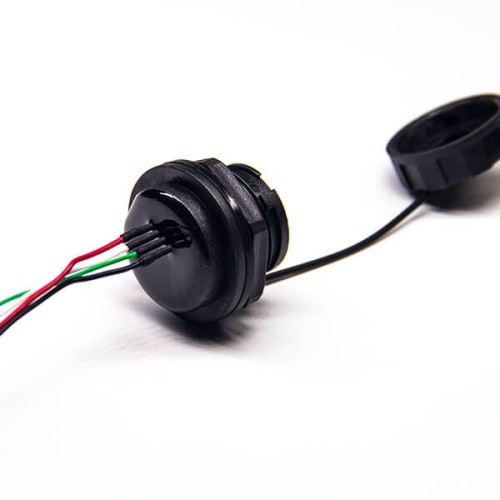 4 Pin Usb Waterproof Connector Type B Female Panel Mount Connector with 4p Wire Cable 4 Pin Usb Waterproof Connector Type B Female Panel Mount Connector with 4p Wire Cable