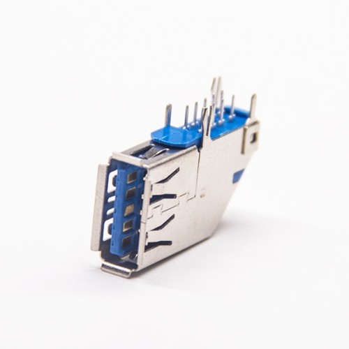 Angled Usb 3.0 Female Blue Color Throughole A Type USB Connector Angled Usb 3.0 Female Blue Color Throughole A Type USB Connector