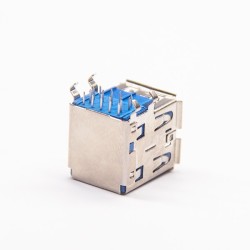 Dual Usb 3.0 A Type Right Angled USB Port A for PCB
