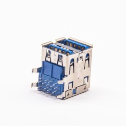 Dual Usb 3.0 A Type Right Angled USB Port A for PCB