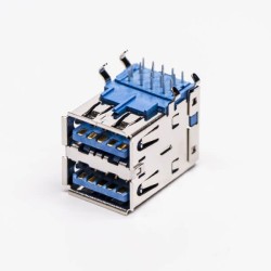 Fast usb 3.0 Dual Port Type A Female DIP Through Hole 20pcs