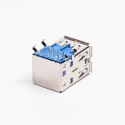 Fast usb 3.0 Dual Port Type A Female DIP Through Hole 20pcs