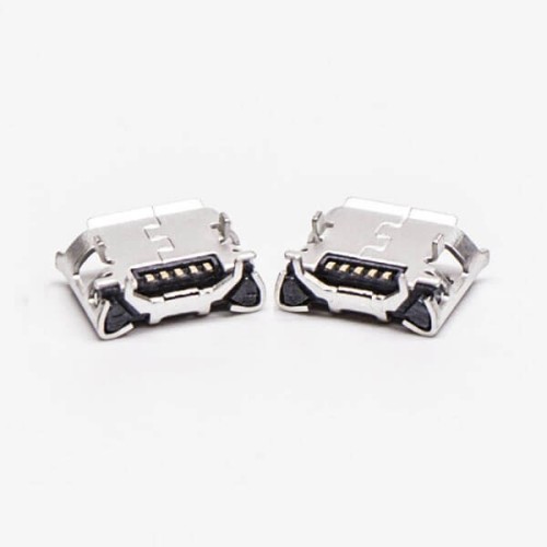 Micro Female USB 5 Pin SMT Type B 180 Degree for PCB Mount Micro Female USB 5 Pin SMT Type B 180 Degree for PCB Mount