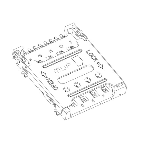 Micro SIM Card Connector MUP-C791 8P (Hinge Type) Micro SIM Card Connector MUP-C791 8P (Hinge Type)