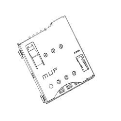 Micro SIM Card Connector MUP-C792 6P (Push-Push Lock Type)