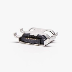 Micro USB Jack 5 Pin Type B Straight Offset Type SMT for Phone 9.65MM