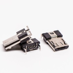 Micro USB Male Connector R/A DIP 5 Pin Type B For PCB