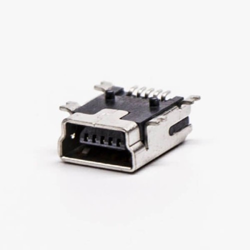 Mini USB Female Panel Mount 90 Degree SMT Type B Connector Mini USB Female Panel Mount 90 Degree SMT Type B Connector
