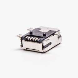 Mini USB Female Panel Mount 90 Degree SMT Type B Connector
