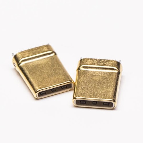 Type C 24 Pin Connector Straight Plug Through Hole Gold Plating Type C 24 Pin Connector Straight Plug Through Hole Gold Plating