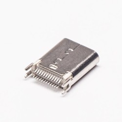Type C 24 Pin Socket Straight 180 Degree Through Hole for PCB Mount