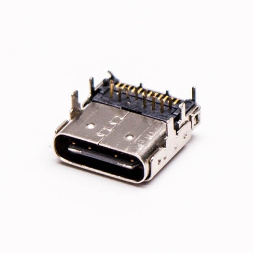 Type C Connector USB Female Right Angled DIP SMT for PCB Mount Type C Connector USB Female Right Angled DIP SMT for PCB Mount