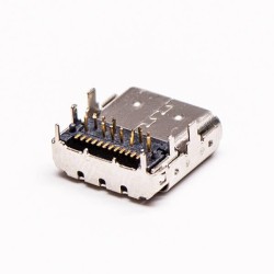Type C Connector USB Female Right Angled DIP SMT for PCB Mount