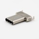 Type C Connectors Straight 24 Pin Male matte-tin Panel Mount