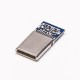 Type C Plug 180 Degree Bule PCB Mount Solder Type for Cable Type C Plug 180 Degree Bule PCB Mount Solder Type for Cable