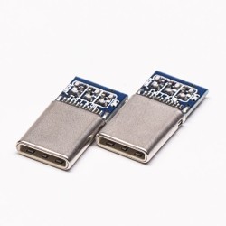 Type C Plug 180 Degree Bule PCB Mount Solder Type for Cable