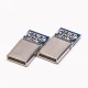 Type C Plug 180 Degree Bule PCB Mount Solder Type for Cable Type C Plug 180 Degree Bule PCB Mount Solder Type for Cable