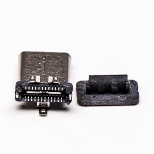 Type C USB Straight Female 180 Degree SMT for PCB Mount Type C USB Straight Female 180 Degree SMT for PCB Mount