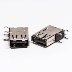 USB 2.0 A Female Flag Type Through Hole for PCB Mount