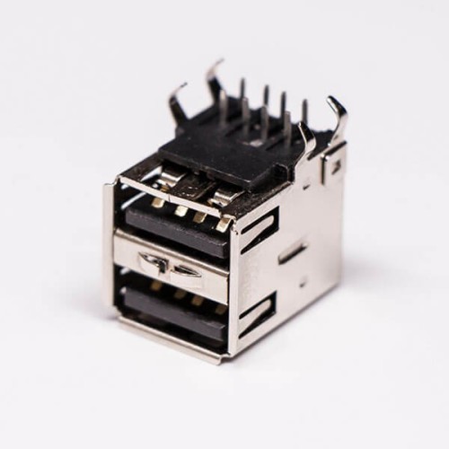 USB 2.0 High Speed Type A Right Angled Female two Port USB Connector USB 2.0 High Speed Type A Right Angled Female two Port USB Connector
