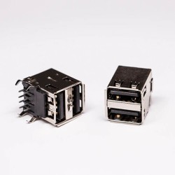 USB 2.0 High Speed Type A Right Angled Female two Port USB Connector