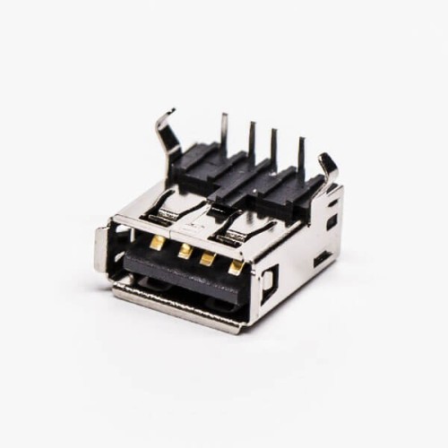 USB 2.0 Right Angled Female Type A Black DIP for PCB Mount USB 2.0 Right Angled Female Type A Black DIP for PCB Mount