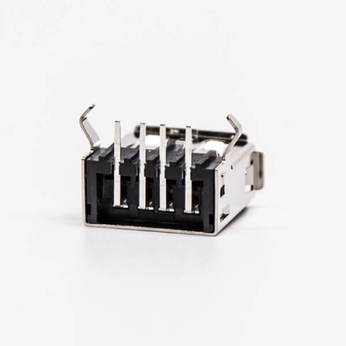 USB 2.0 Right Angled Female Type A Black DIP for PCB Mount USB 2.0 Right Angled Female Type A Black DIP for PCB Mount