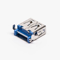USB 3.0 90 Degree Type A Female SMT Offset Type Through Hole