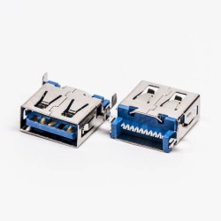 USB 3.0 90 Degree Type A Female SMT Offset Type Through Hole