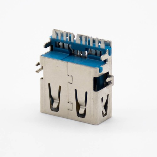 USB 3.0 A Connector Straight 9 Pin Female Offset Type Panel Mount USB 3.0 A Connector Straight 9 Pin Female Offset Type Panel Mount