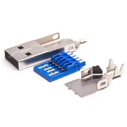 USB 3.0 A Male Connector Solder Type For Cable 20pcs
