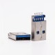 USB 3.0 Male Connector Type A Offset Type SMT for PCB Mount USB 3.0 Male Connector Type A Offset Type SMT for PCB Mount