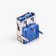 USB 3.0 Port Female Right Angled Blue Through Hole for PCB Mount USB 3.0 Port Female Right Angled Blue Through Hole for PCB Mount