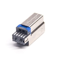 USB 3.0B Male Short Type Solder Copper Shell