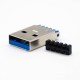 USB A Connector Male Straight 9 Pin Solder Type for Cable USB A Connector Male Straight 9 Pin Solder Type for Cable