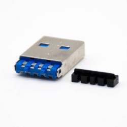 USB A Connector Male Straight 9 Pin Solder Type for Cable