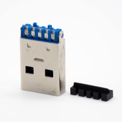 USB A Connector Male Straight 9 Pin Solder Type for Cable