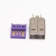 USB A with Shell 4p purple Color A Type Connector 20pcs USB A with Shell 4p purple Color A Type Connector 20pcs