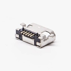 USB Micro Female 5 Pin SMT Type 180 Degree for PCB Mount