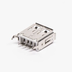 USB PCB Mount Connector Type A Straight Female DIP