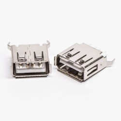 USB PCB Mount Connector Type A Straight Female DIP