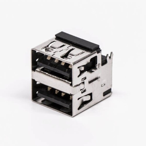 USB Right Angle Connectors Female DIP Dual Port 20pcs USB Right Angle Connectors Female DIP Dual Port 20pcs