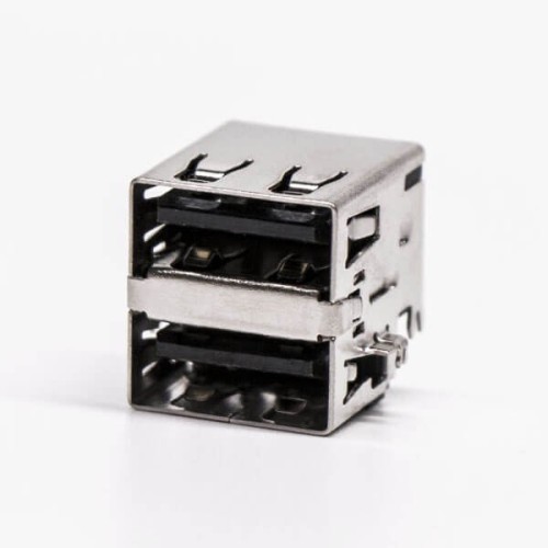USB Right Angle Connectors Female DIP Dual Port 20pcs USB Right Angle Connectors Female DIP Dual Port 20pcs