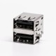 USB Right Angle Connectors Female DIP Dual Port 20pcs USB Right Angle Connectors Female DIP Dual Port 20pcs