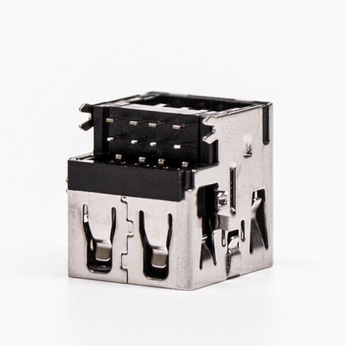 USB Right Angle Connectors Female DIP Dual Port 20pcs USB Right Angle Connectors Female DIP Dual Port 20pcs