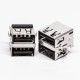 USB Right Angle Connectors Female DIP Dual Port 20pcs USB Right Angle Connectors Female DIP Dual Port 20pcs