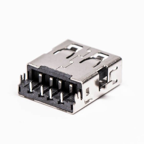 USB Through Hole Mount Female 2.0 Type A 90° Reverse for PCB USB Through Hole Mount Female 2.0 Type A 90° Reverse for PCB