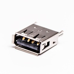 USB Type A Female Straight Connector DIP Through Hole