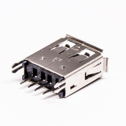 USB Type A Female Straight Connector DIP Through Hole