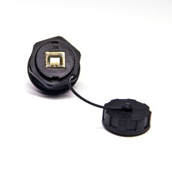 Usb Type B Waterproof Connector Female Standard Panel Mount 20pcs